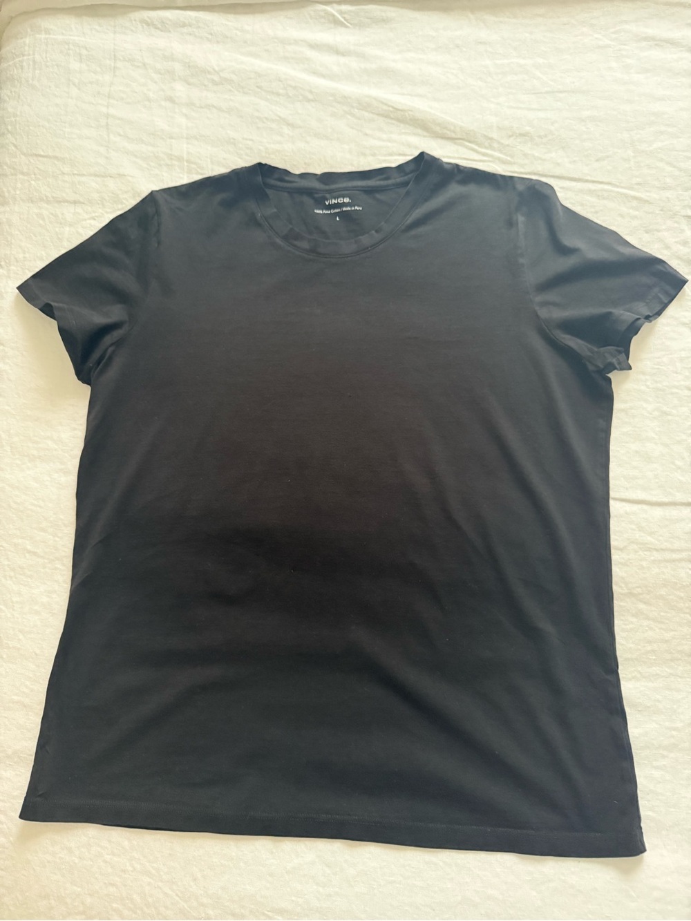 Vince Black Short Sleeve Crewneck Tee